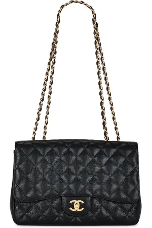 CHANEL Caviar Decamatlasse Classic Double Flap Bag in