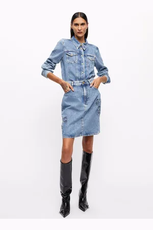 Ganni Blue Denim Skirt in Size 8 Women