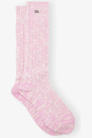 Ganni Pink Chunky Cotton Socks in Size Medium/Large Women