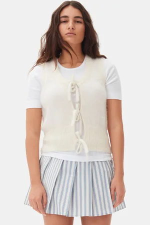 Ganni Off- Tie String Vest Size Small Women
