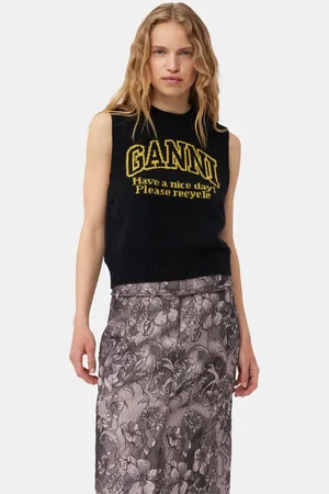 Ganni Graphic Vest in Size 2XL Women