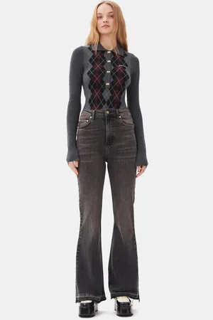 Ganni Flared Jeans in /Black Size 29 Women