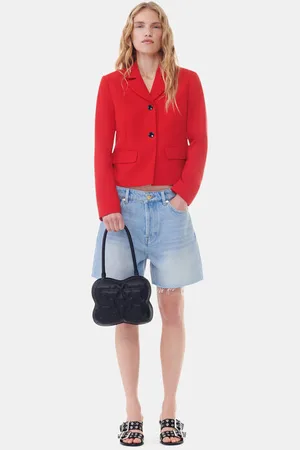 Ganni Blue Heavy Denim Shorts in Size 26 Organic Cotton Women