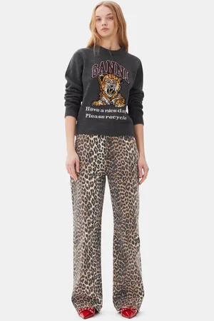 Ganni Leopard Izey Jeans Size 28 Women