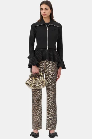 Ganni Leopard Foil Carri Jeans Size 29 Women