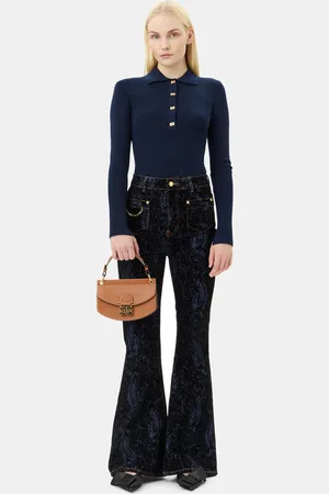 Ganni Blue Snake Goddi Jeans in Indigo Size 32 Women