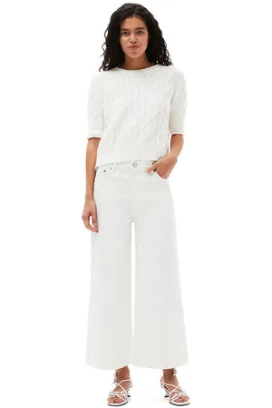 Ganni Denim Cropped Jeans in Bright Size 25 Organic Cotton Women