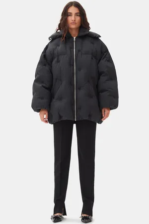 Ganni Midi Tech Puffer Jacket in Size Small/Medium Nylon Women