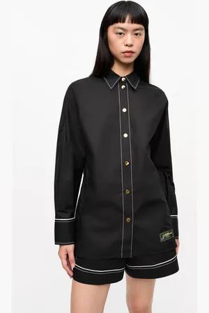 Ganni Cotton Poplin Raglan Shirt in Size 4 Women