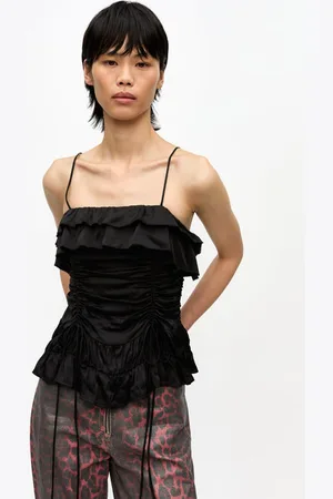 Ganni Satin Slip Top in Size 8 Spandex/Viscose Women