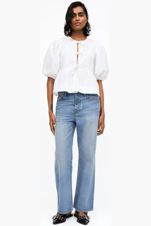 Ganni Light Blue Izey Jeans in Size 29W/32L Organic Cotton Women