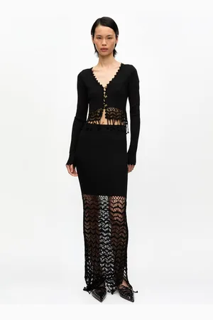 Ganni Shiny Crochet Skirt in Size XS Viscose Women