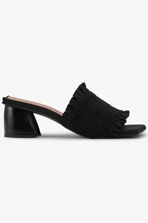Ganni Smock Kitten Heel Mules in Responsible Size 2 Polyester Women