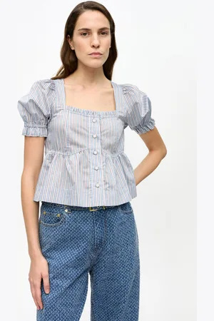 Ganni Candy Striped Blouse in Size 6 Women