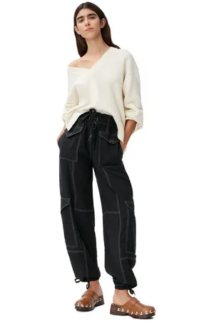 Ganni Slub Cargo Pants in Size 36 Women