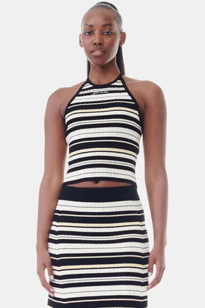 Ganni Future Rib Halterneck Top Size 2XL Women