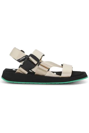 Ganni Performance Webbing Sandals in Oyster Gray Responsible Size 3 Polyester Women
