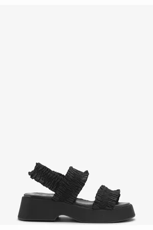 Ganni Smock Flatform Sandals in Responsible Size 7 Polyester Women