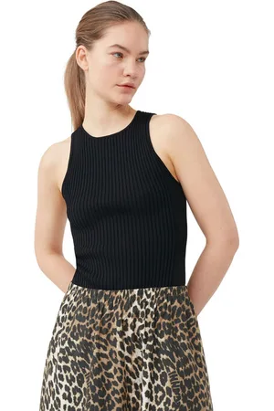 Ganni Sleeveless Melange Top in Size XL Women