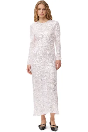 Ganni 3D Sequins Maxi Dress Size 12 Women