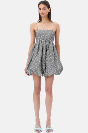 Ganni Jacquard Strap Mini Dress Size 10 Acetate/Polyester Women