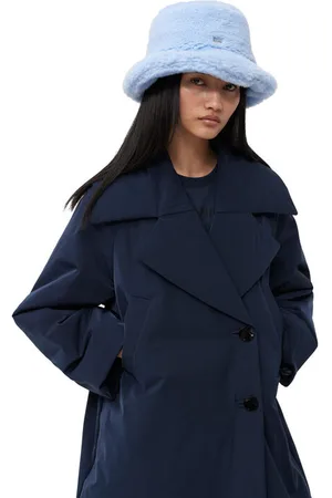 Ganni Light Blue Fluffy Tech Bucket Hat in Size XS/Small Polyester Women