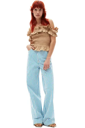Ganni Striped Magny Jeans in Bright Size 24 Organic Cotton Women