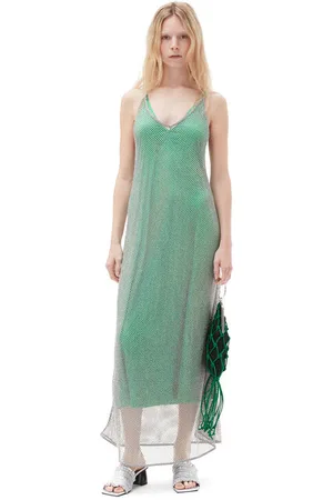 Ganni Embellished Mesh Dress Size 6 Women