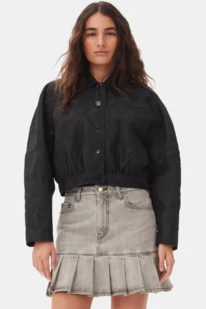 Ganni Textured Cloque Short Jacket in Size 12 Women