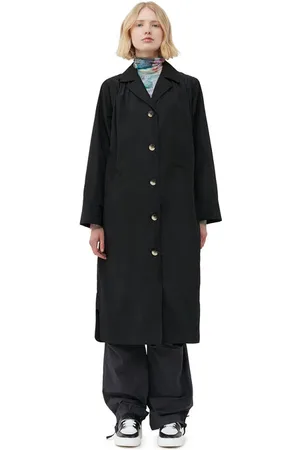 Ganni Long Sleeve Summer Tech Coat in Size 8 Polyester Women
