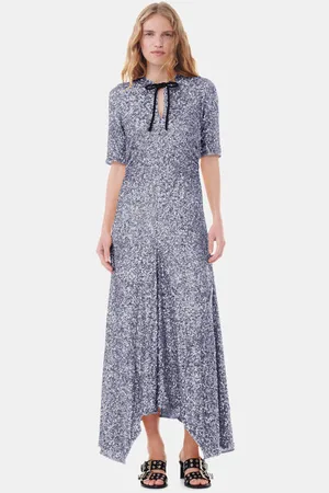 Ganni 3D Sequins Long Dress Size 12 Women
