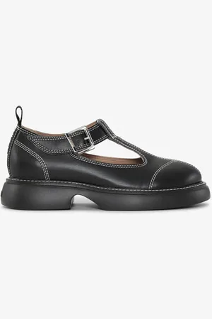 Ganni EVA /White Everyday Buckle Mary Jane Shoes Responsible Size 3 Women