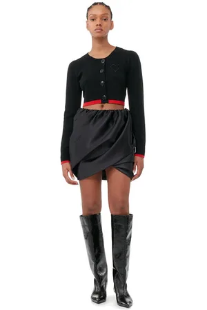 Ganni Double Satin Mini Skirt in Size 8 Women