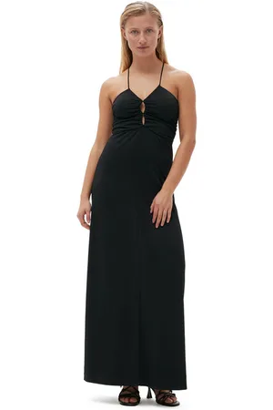 Ganni Shiny Crepe Jersey Maxi Dress in Size 4 Women