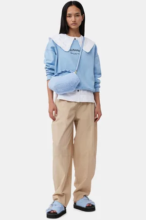Ganni Light Blue Fluffy Mini Bou Bag in Polyester Women