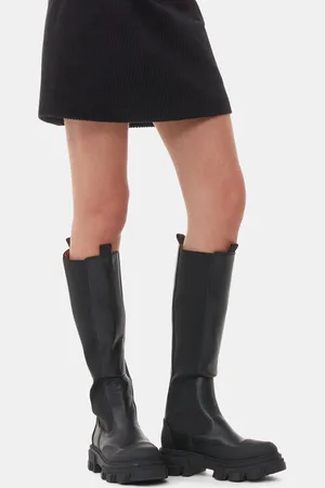Ganni Knee-High Chelsea Boots in Size 4 Women