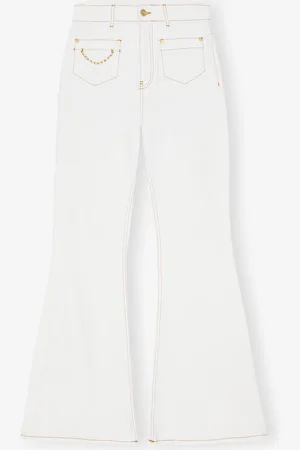 Ganni High Waist Flare Jeans in Bright Size 31 Women