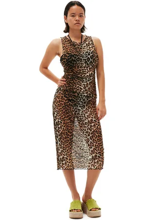 Ganni Mesh Cover Up Sleeveless Dress Size 12 Women
