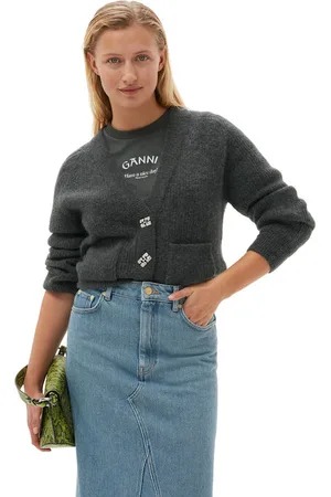 Ganni Soft Wool Cardigan in Size Medium Women