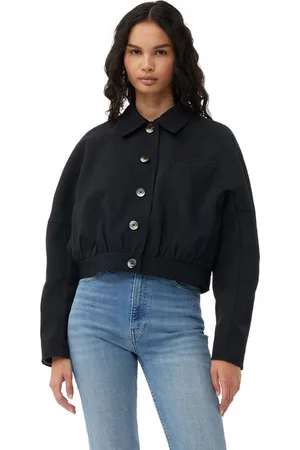 Ganni Heavy Twill Short Jacket in Size 10 Polyester Women