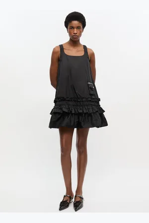 Ganni Duchesse Nylon Mini Dress in Size 14 Polyurethane/Polyester Women