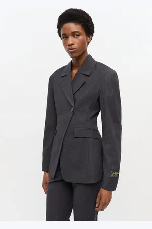 Ganni Pinstripe Blazer Jacket Size 6 Women