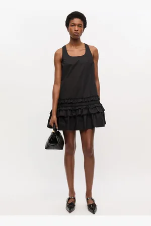 Ganni Cotton Poplin Mini Dress Size 12 Women