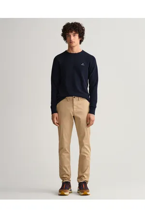 GANT Miehet Slim fit ‑mitoitetut Hallden-tvillichinot (29/32) Beige