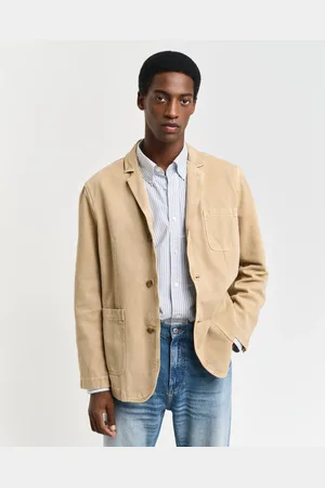 GANT Miehet Relaxed fit ‑mitoitettu kanvaasibleiseri (46)