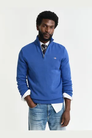 GANT Miehet Casual-puuvillaneulepusero puolivetoketjulla (S)