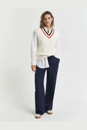GANT Naiset Relaxed fit ‑mitoitetut kiristysnyörilliset housut (34)