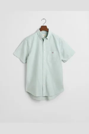 GANT Miehet Regular fit ‑mitoitettu lyhythihainen klassinen oxford-raitapaita (S)