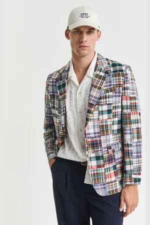 GANT Miehet Regular fit -mitoitettu ruutubleiseri (46)