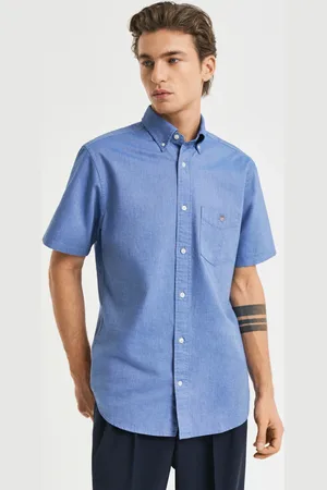 GANT Miehet Regular fit ‑mitoitettu lyhythihainen klassinen oxford-paita (L)